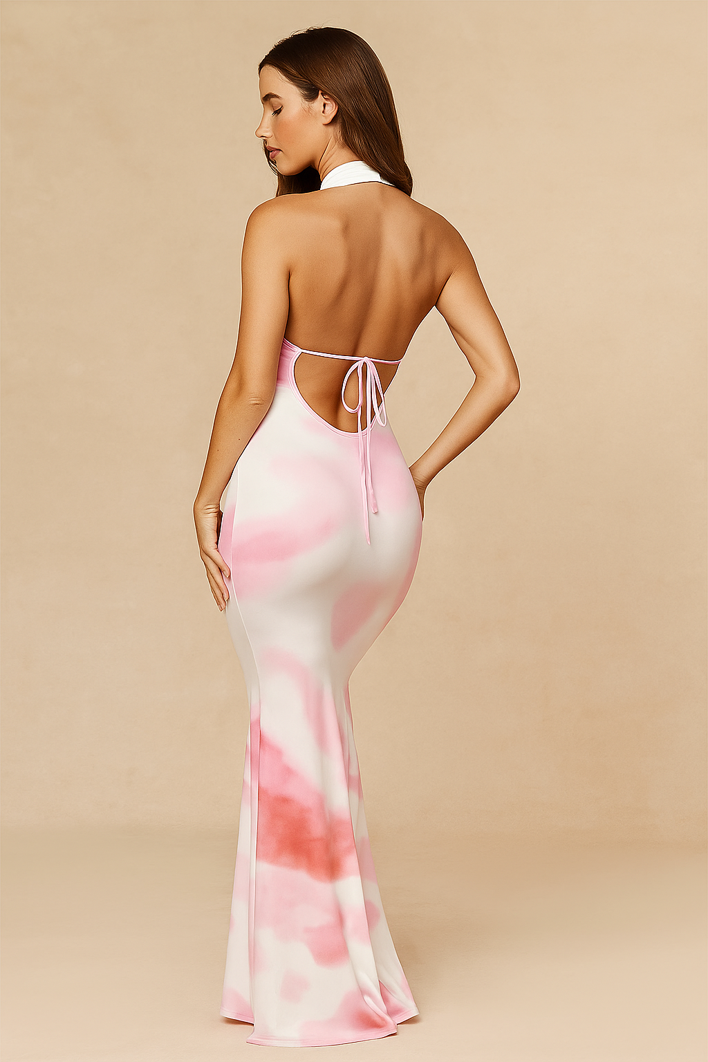 Elysia™ Lace Patchwork Halter Maxi Dress - Image 3