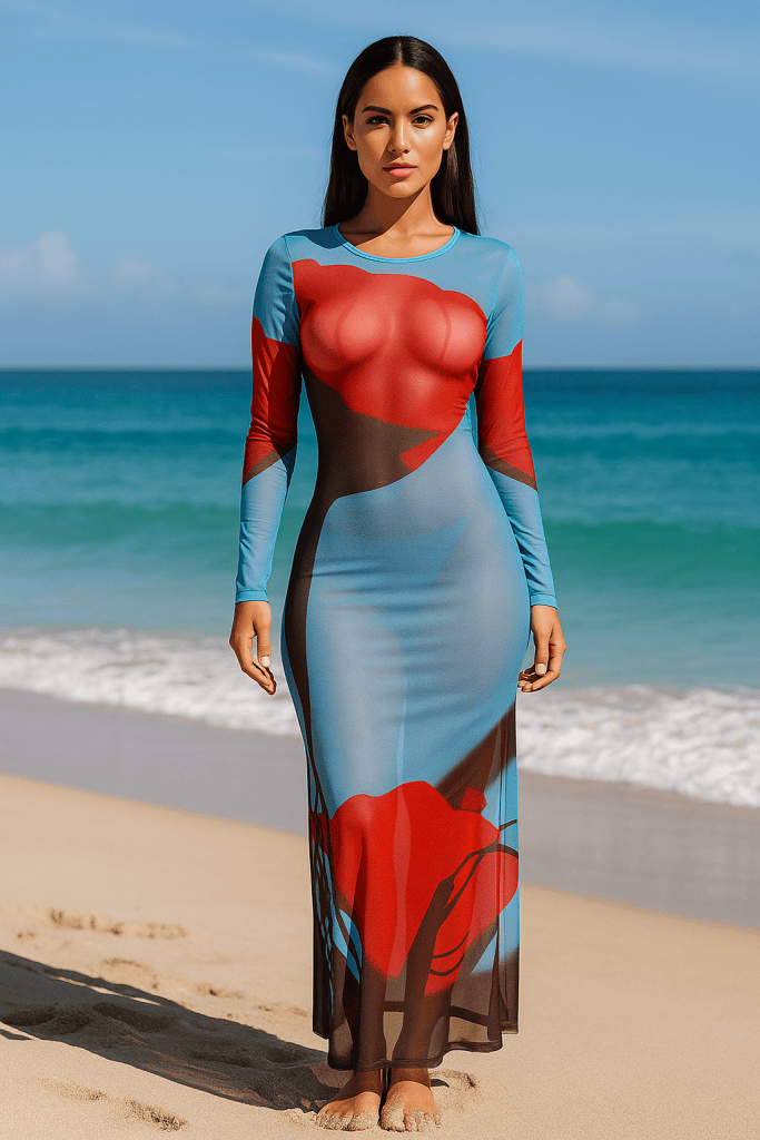 Isla™ Mesh Split Maxi Dress - VC Edit
