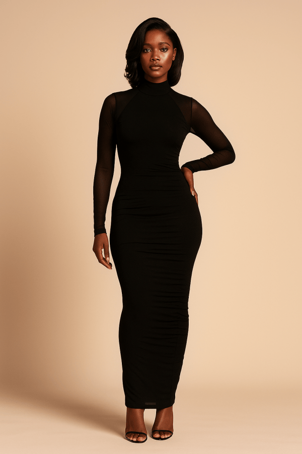 Lyra™ Double Layer Mesh Maxi Dress - Image 1