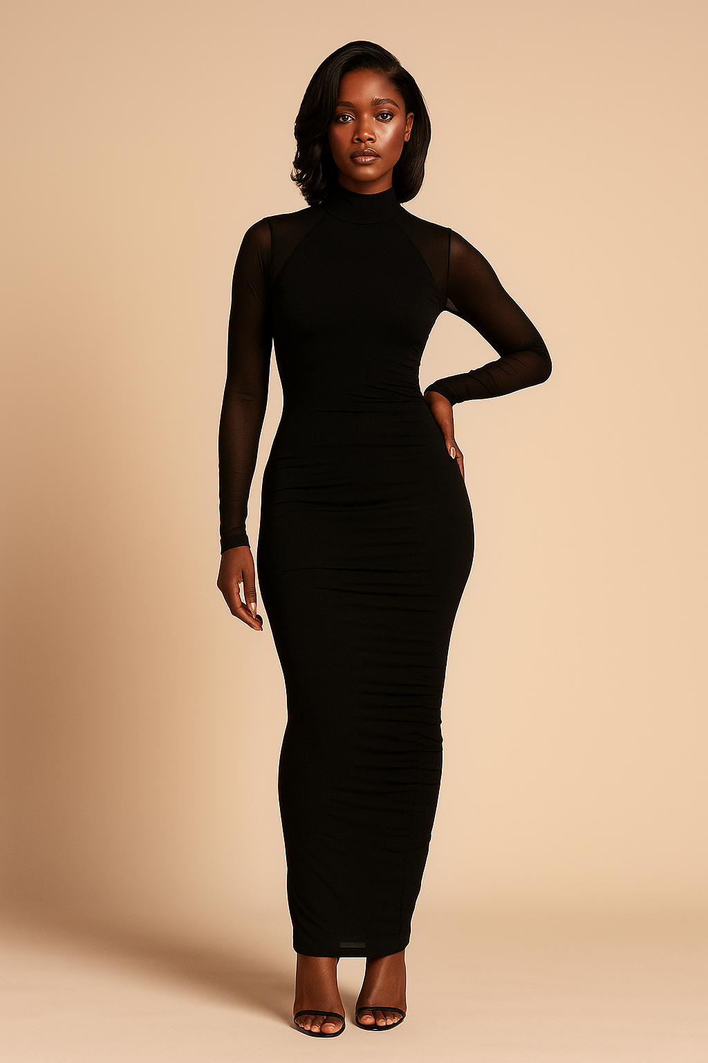 Lyra™ Double Layer Mesh Maxi Dress - Image 1