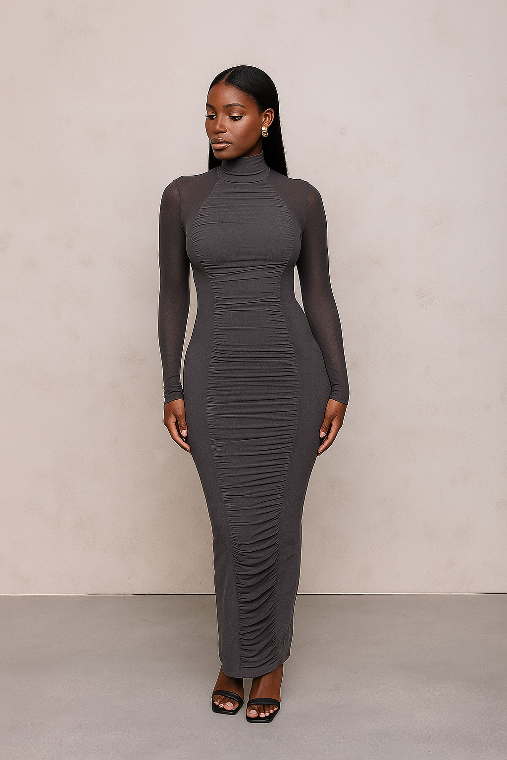 Lyra™ Double Layer Mesh Maxi Dress - Image 5