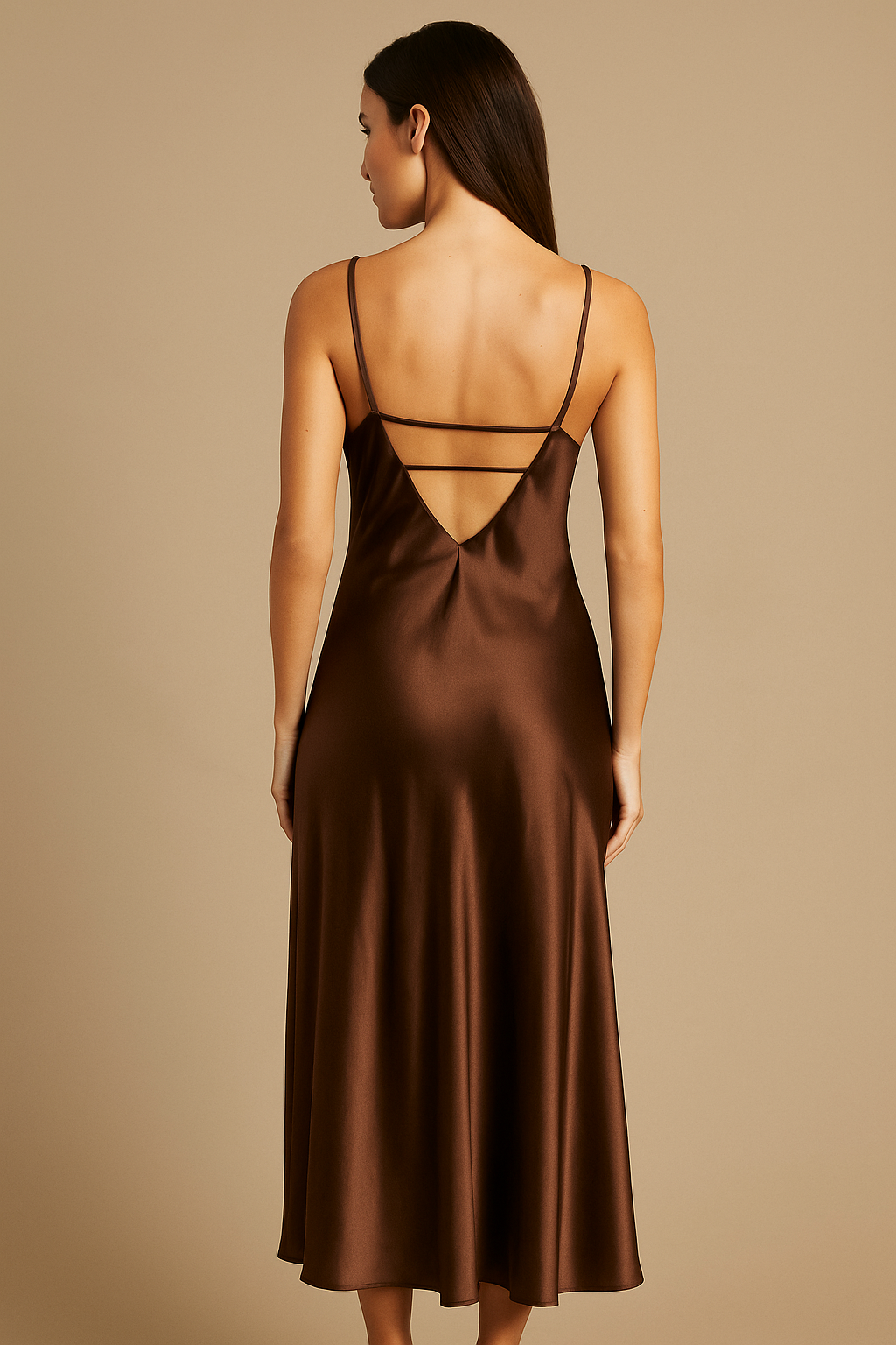Aurelia™ Wrapped Satin Backless Maxi Dress - Image 3