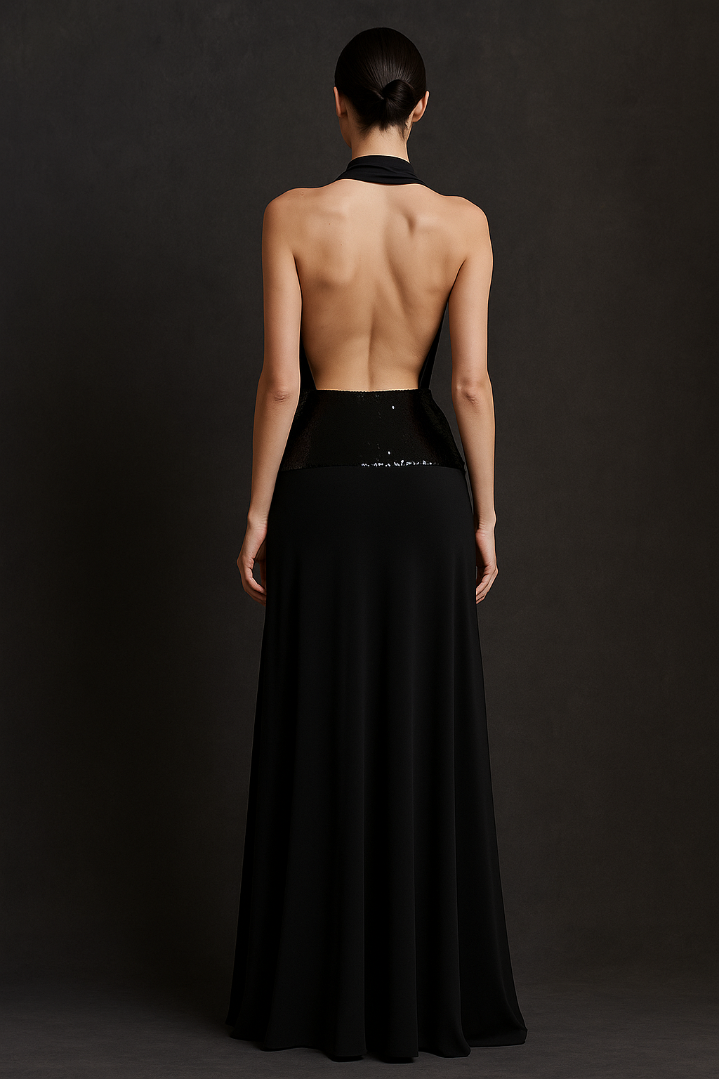 Lunara™ Halter Patchwork Draped Maxi Dress - Image 2