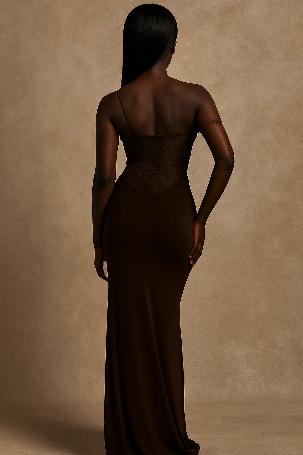 Celestia™ One-Shoulder Lace Maxi Dress - Image 4