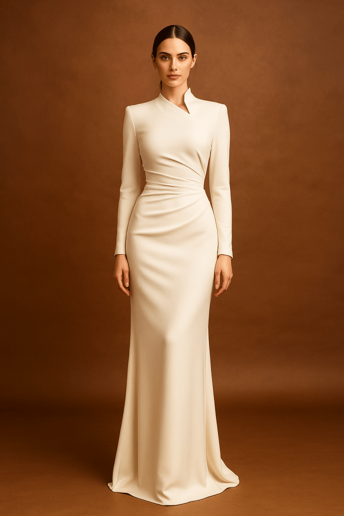 Isolde™ Satin Long Sleeve Maxi Dress
