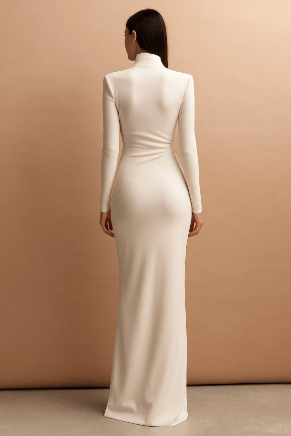 Isolde™ Satin Long Sleeve Maxi Dress - Image 2