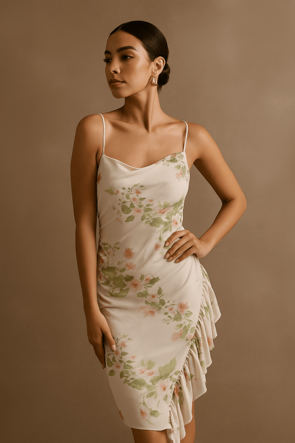 Rosalía™ Floral Satin Midi Dress - Image 2