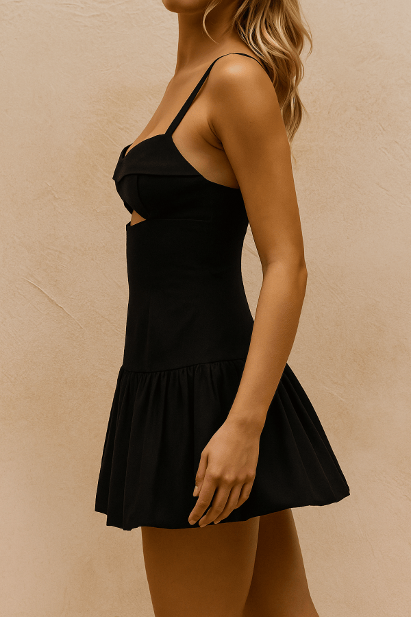 Velvia™ Hollow Out Pleated Mini Dress - Image 2
