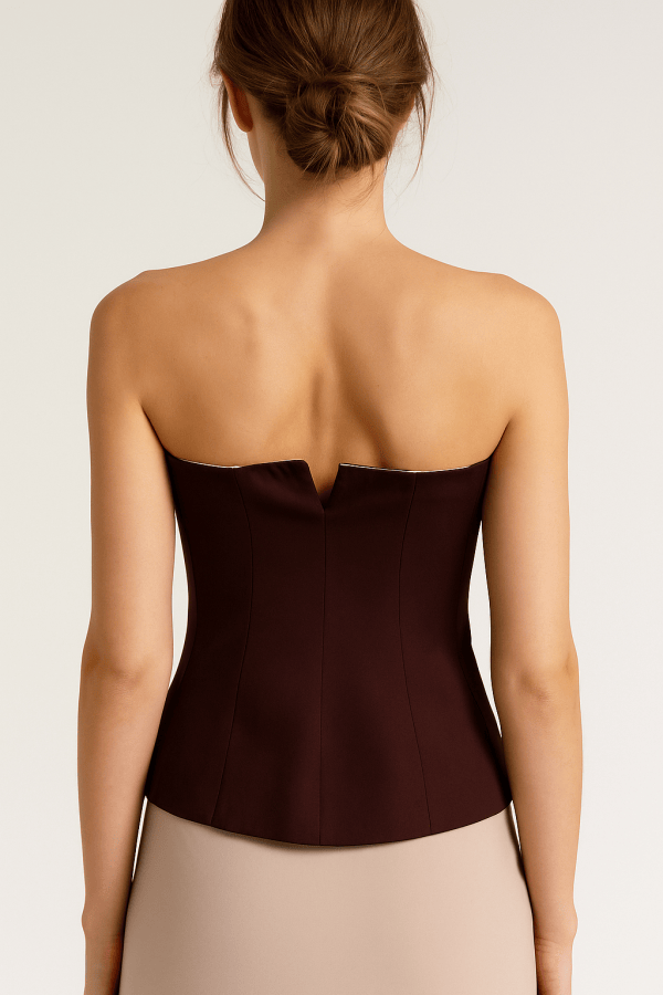 Selvina™ Off-Shoulder Strapless Crop Top – Backless Bustier Vest - Image 2