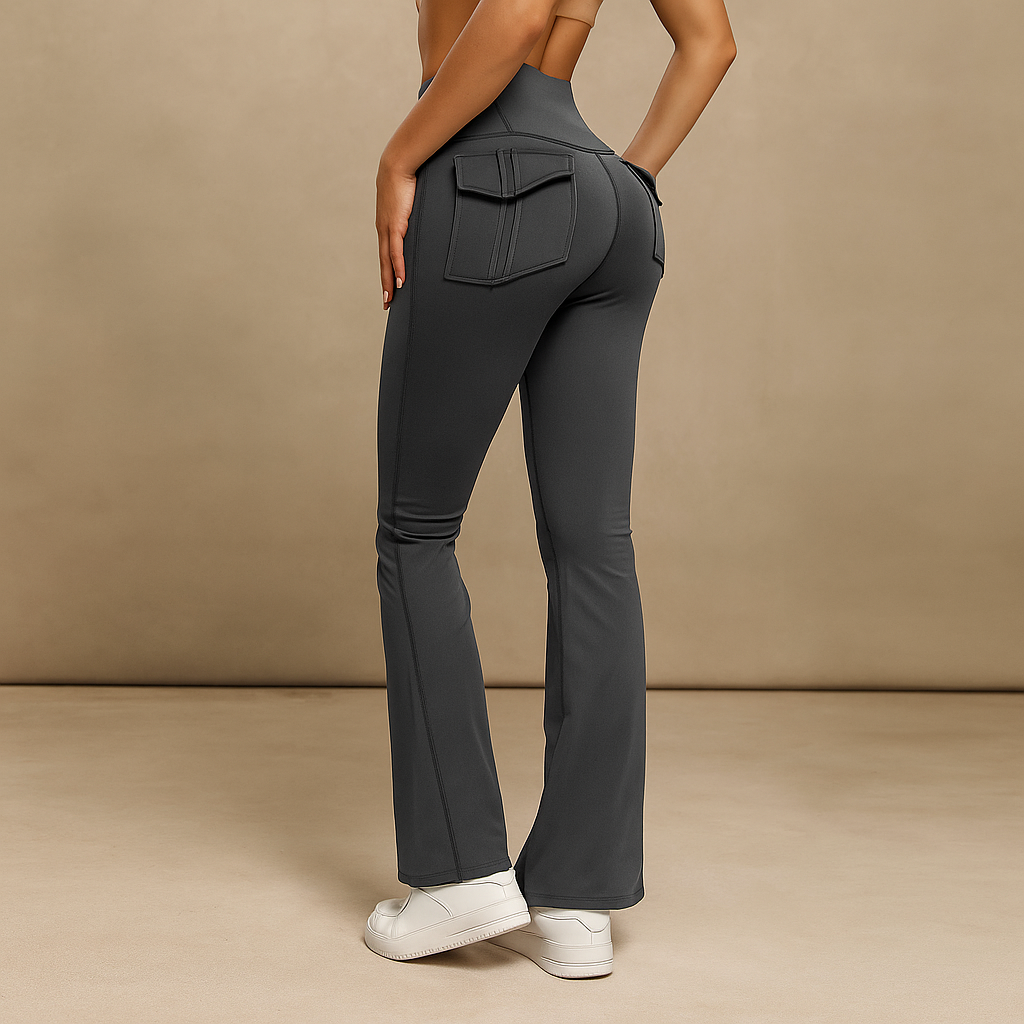 Celina™ Cargo Style Flare Leggings - Image 2