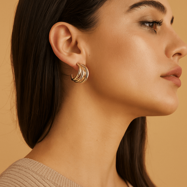 Celina™ Gold Chunky Hoop Earrings