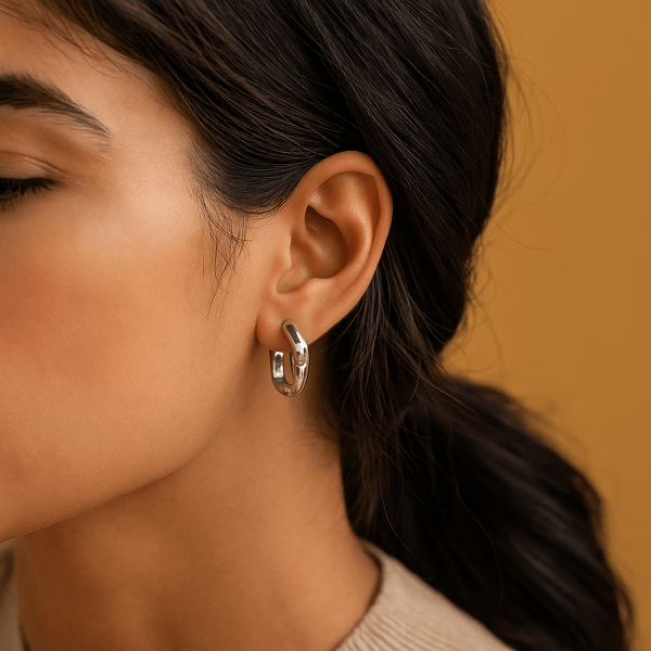 Celestia™ Gold Hoop Earrings - Image 2