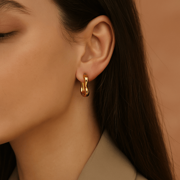 Celestia™ Gold Hoop Earrings - Image 3