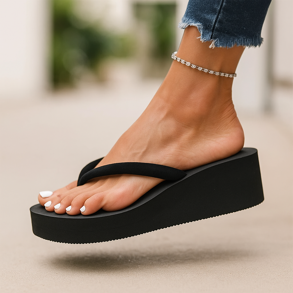Serenya™ Memory Foam Wedge Slippers