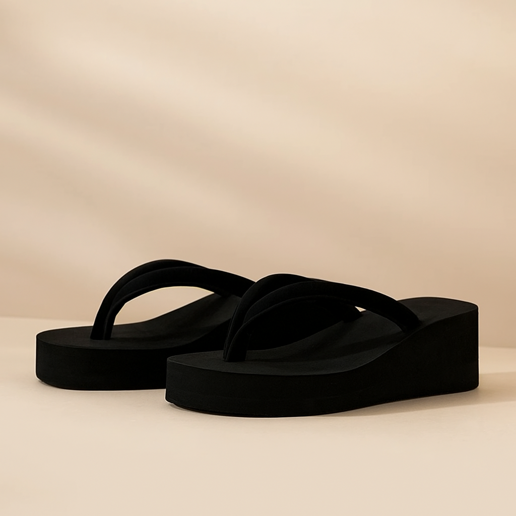 Serenya™ Memory Foam Wedge Slippers