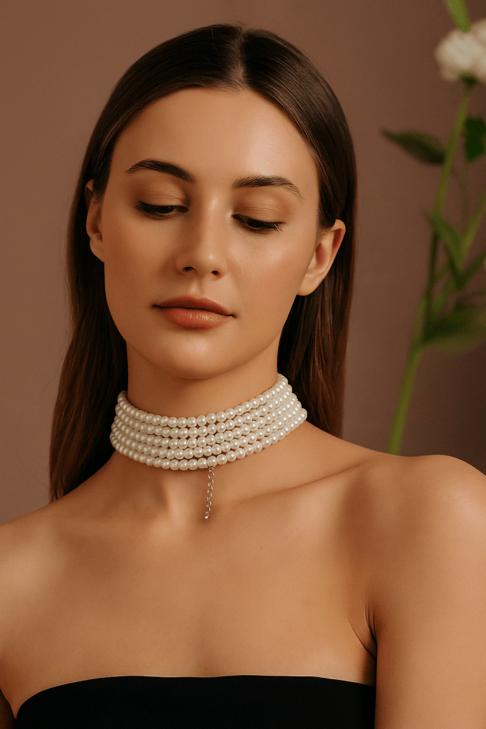 Celestia™ Multilayer Pearl Choker Necklace - VC Edit