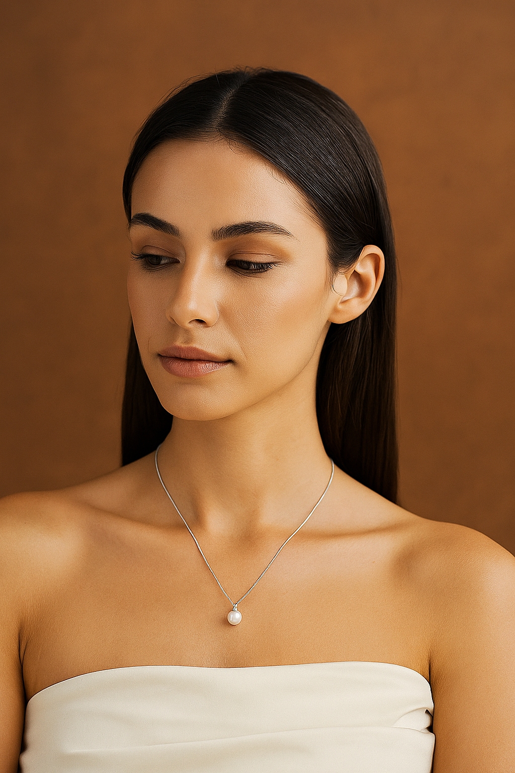 Elara™ Pearl Pendant Gold Necklace - Image 4