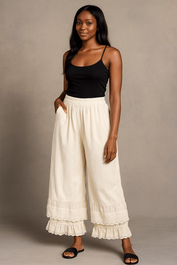 Serenya™ Lace Ruffled Trousers