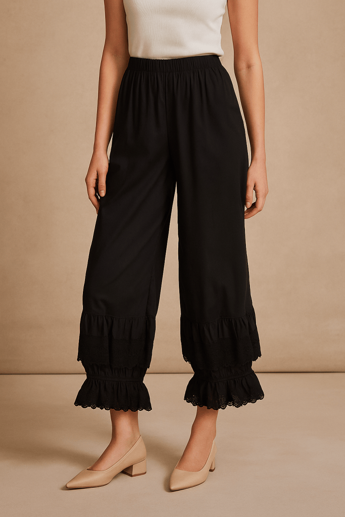Serenya™ Lace Ruffled Trousers