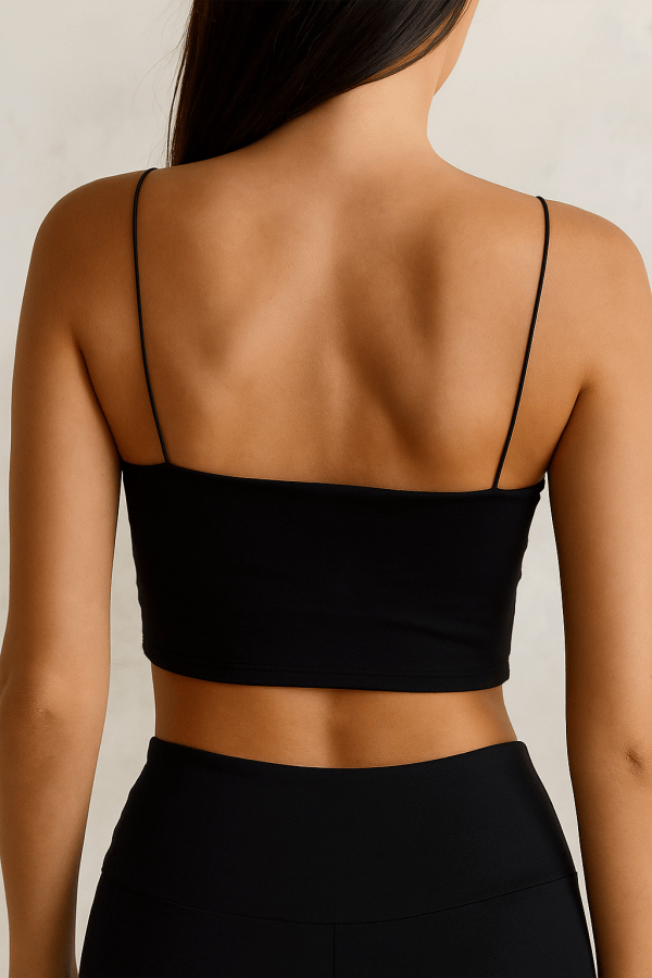 Serenya™ Sleeveless Cut Out Strap Crop Top - Image 3
