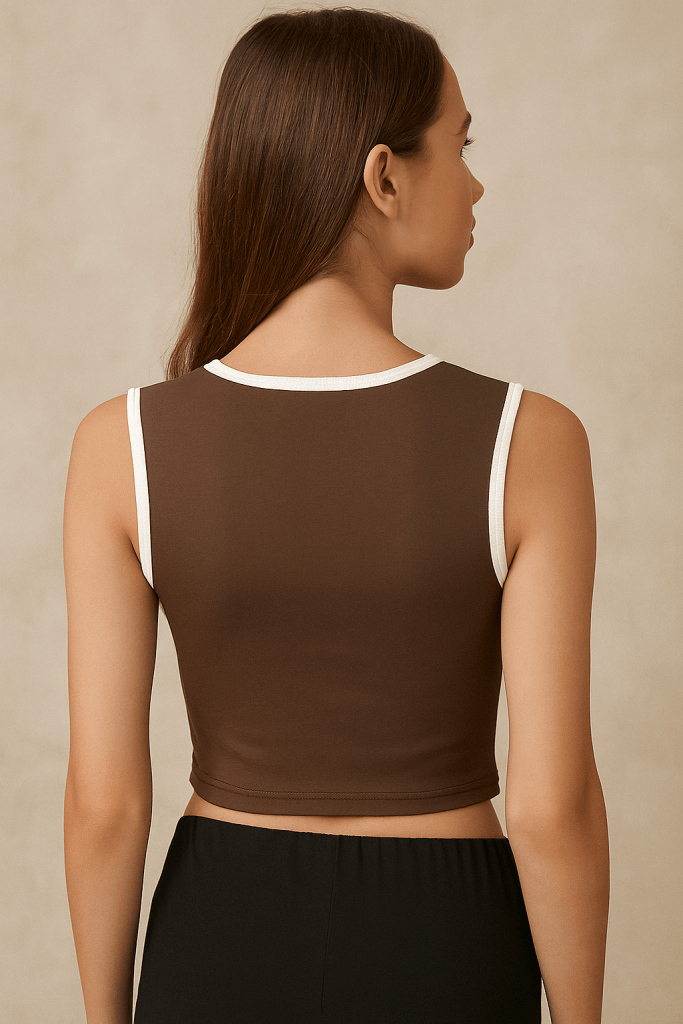 Aurelia™ Square Neck Sleeveless Crop Top