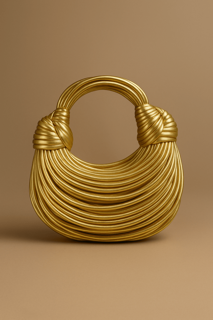 AuréaKnot™ Gold Handwoven Bag