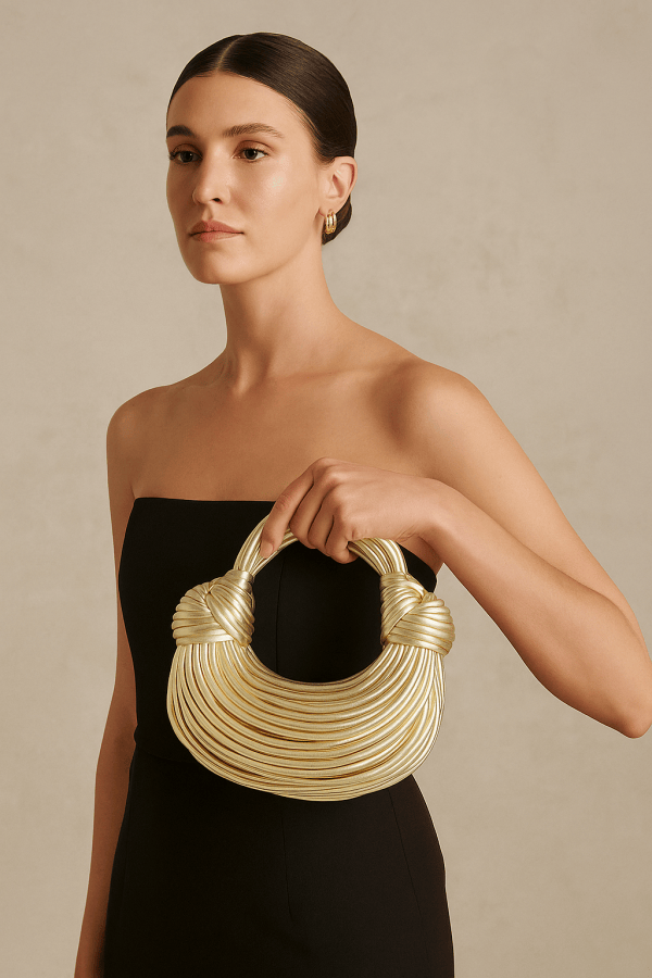AuréaKnot™ Gold Handwoven Bag - Image 2