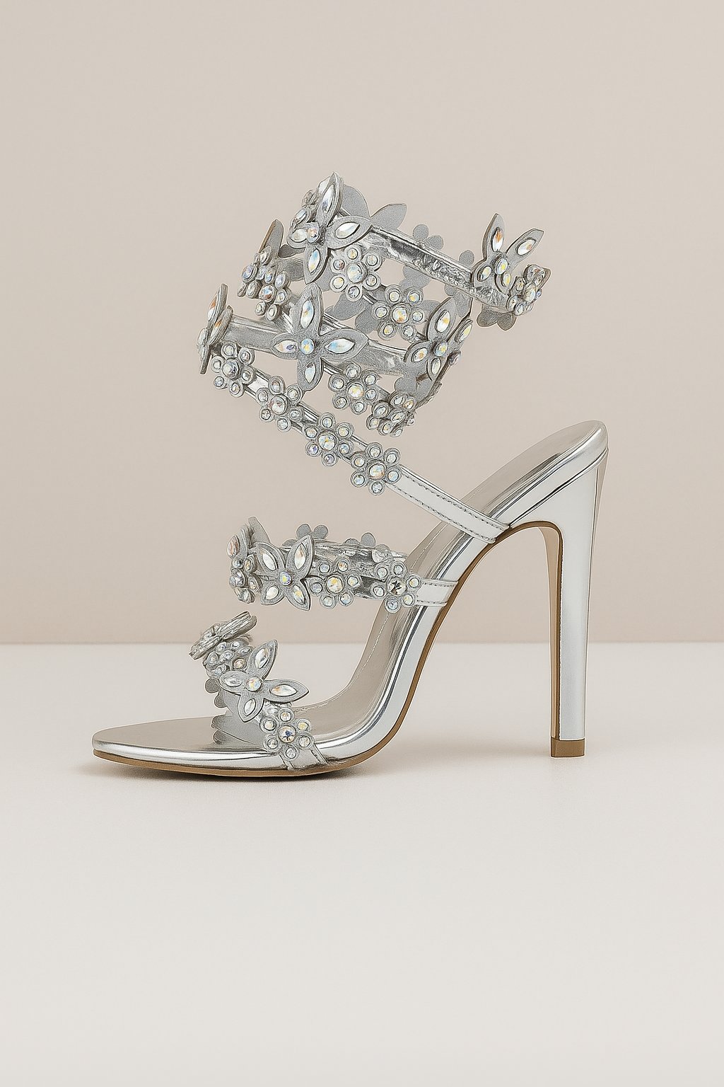 Serenya™ Diamond Floral Heels - Image 2