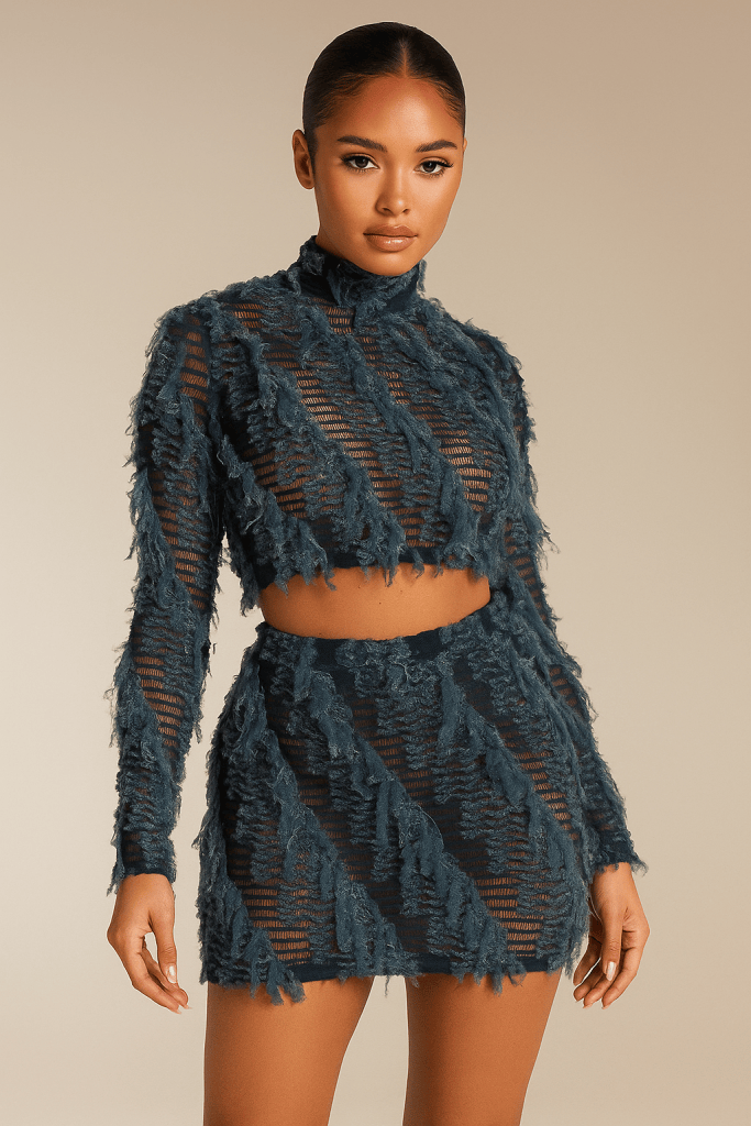 Isadora™ Patchwork Crop Top & Skirt Set