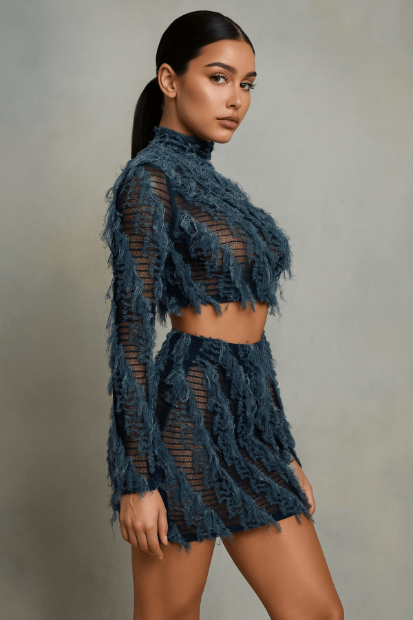 Isadora™ Patchwork Crop Top & Skirt Set - Image 4