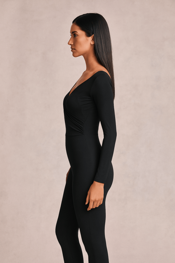 Celina™ Cross Slash Neck Jumpsuit - Image 5