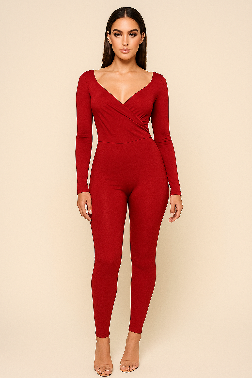 Celina™ Cross Slash Neck Jumpsuit - Image 2