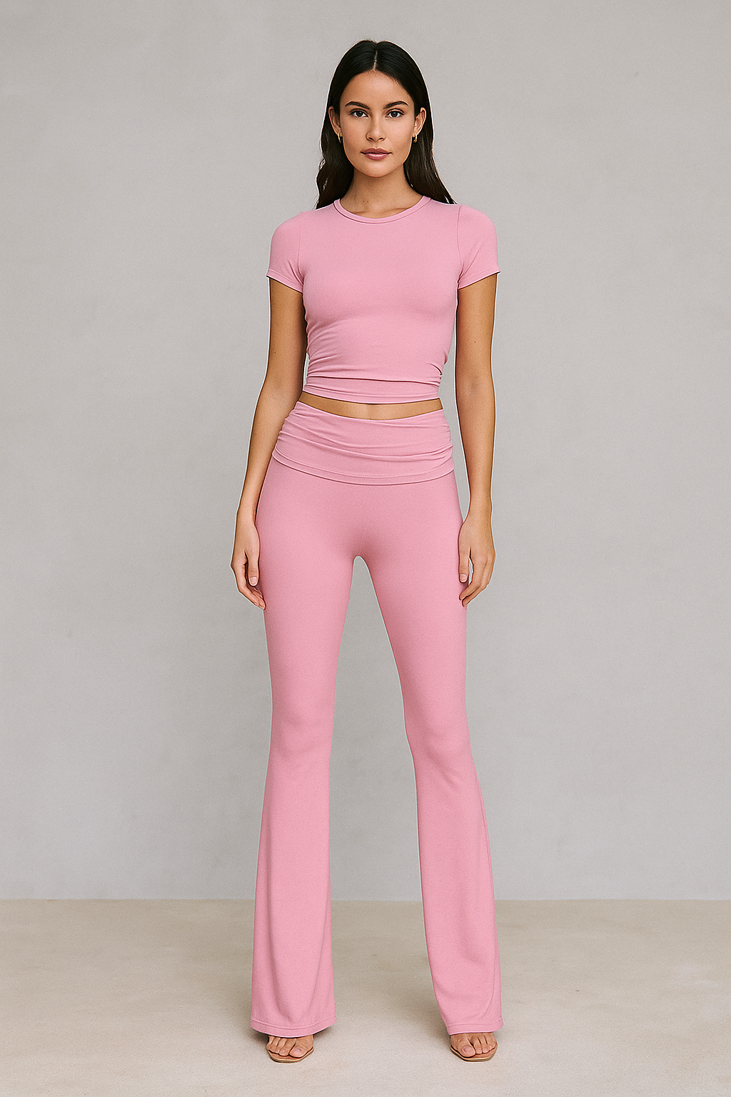 Celina™ Crop Top & Flared Trousers Set