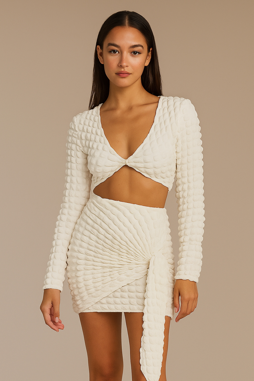 Celestia™ Crop Top & Wrap Mini Skirt Set - Image 5
