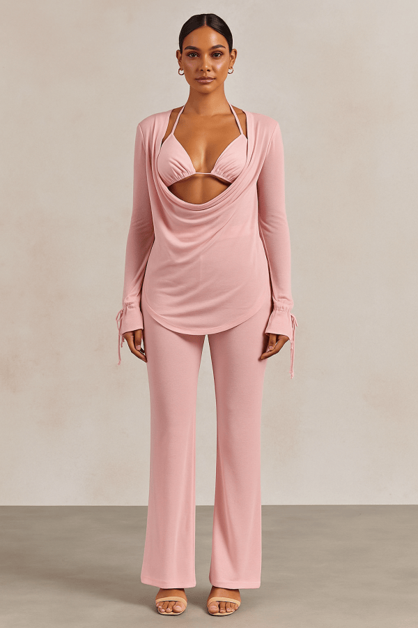 Vivara™ Lace-Up Bra, Top & Pants Set - Image 3