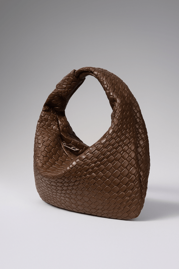 Aurielle™ Brown Woven Knot Handbag