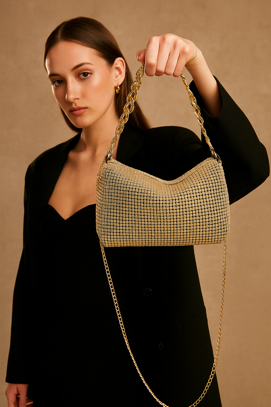 Aurelia™ Diamond Detail Chain Handbag - Image 2