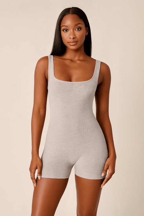 Celina™ Sleeveless Square Collar Playsuit - Image 2