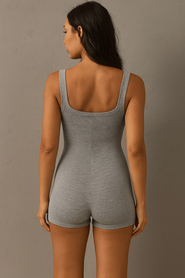 Celina™ Sleeveless Square Collar Playsuit - Image 4