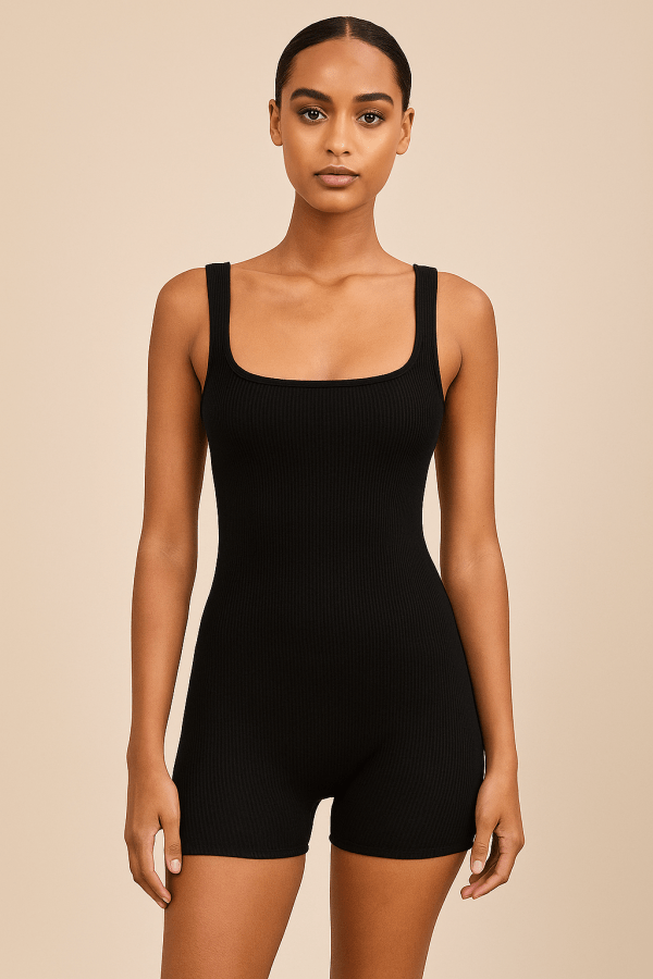 Celina™ Sleeveless Square Collar Playsuit