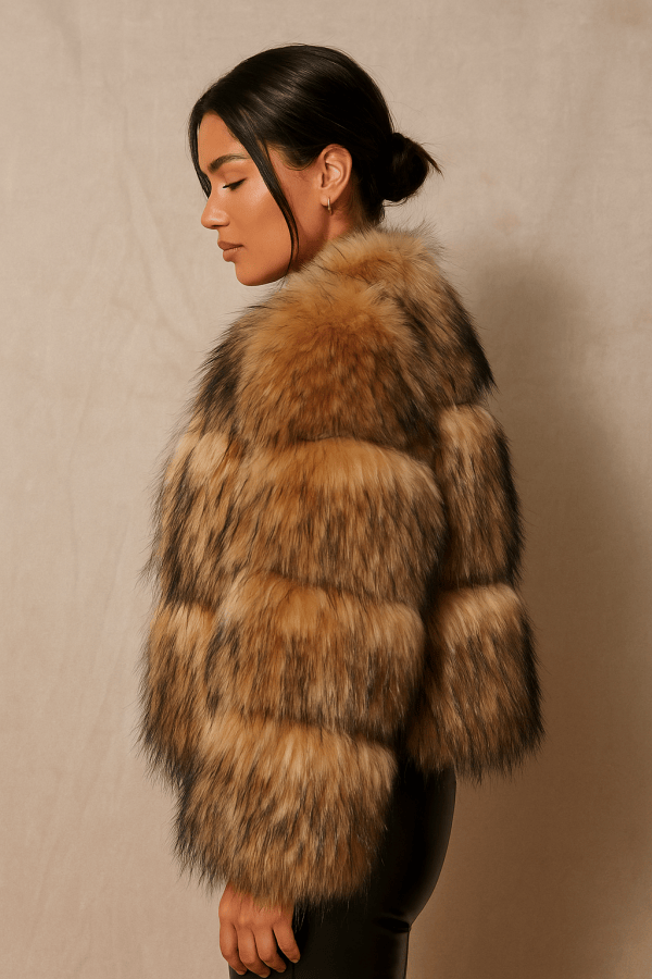 Celestia™ Brown Fur Coat - Image 2