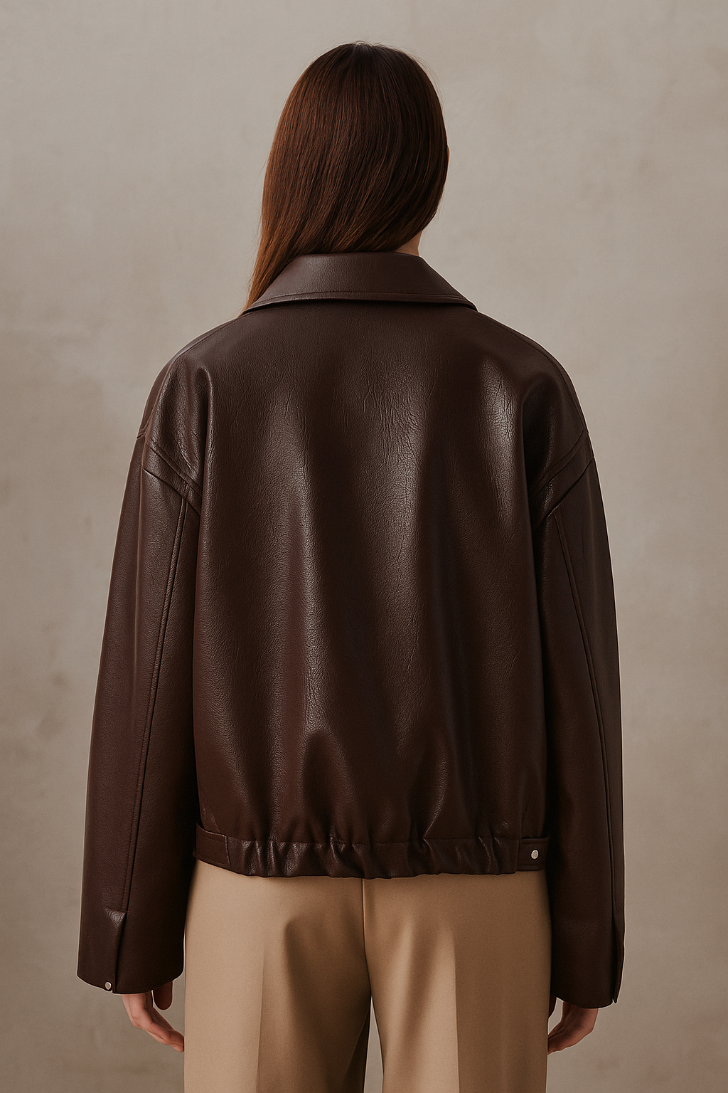 Aurelia™ Cropped Leather Jacket - Image 4