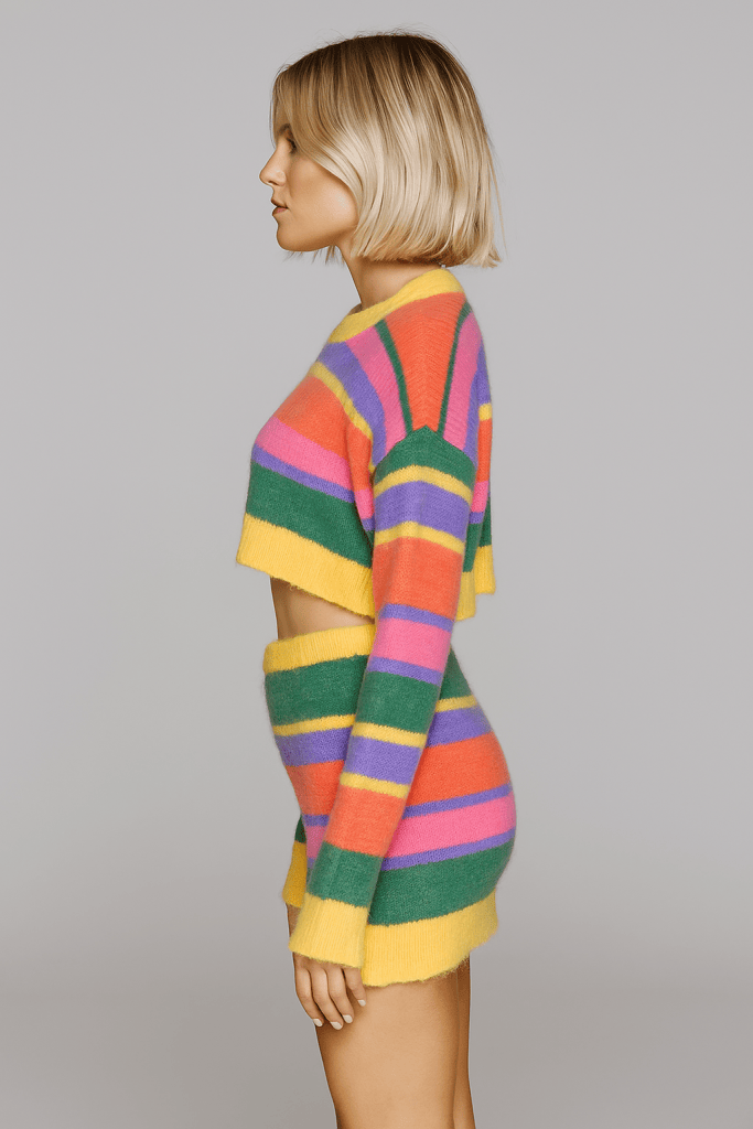 Serenya™ Knitted Crop Top & Mini Skirt Set