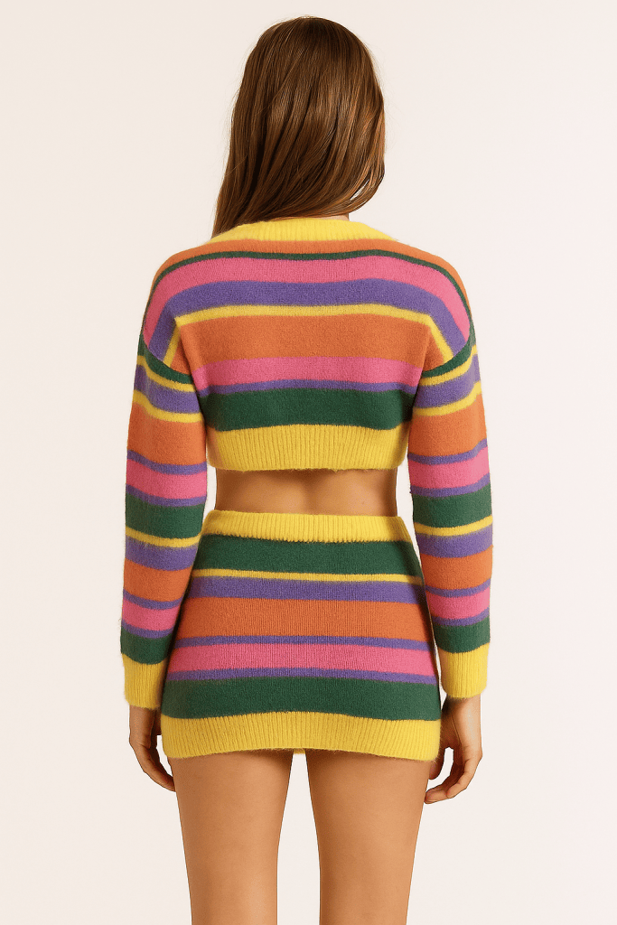 Serenya™ Knitted Crop Top & Mini Skirt Set