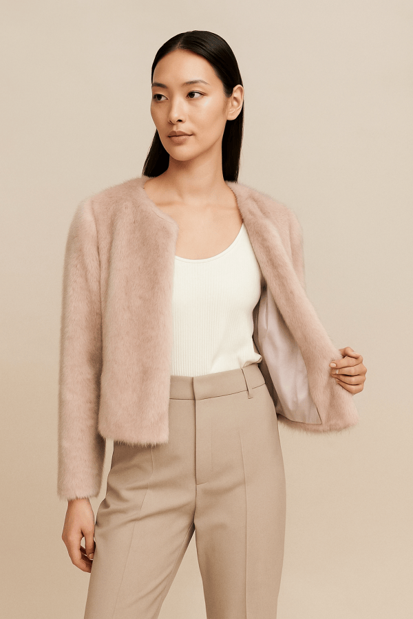 Isadora™ Cropped Fur Coat - Image 2