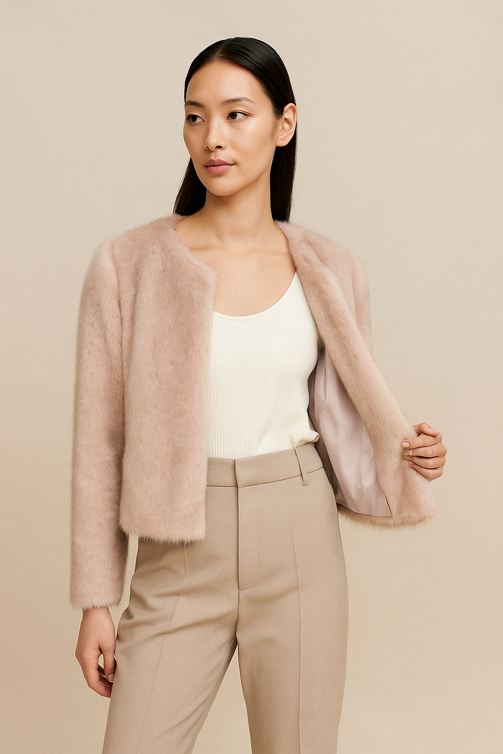 Isadora™ Cropped Fur Coat - Image 2