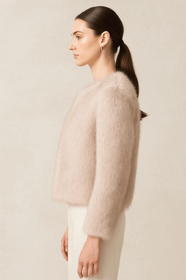 Isadora™ Cropped Fur Coat - Image 3