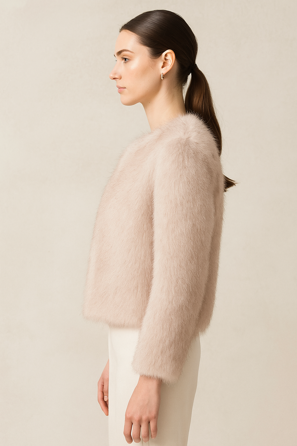 Isadora™ Cropped Fur Coat - Image 3