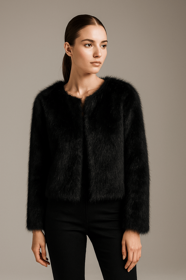 Isadora™ Cropped Fur Coat - Image 5