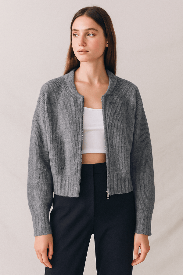 Celina™ Knit Zipper Cardigan - Image 2